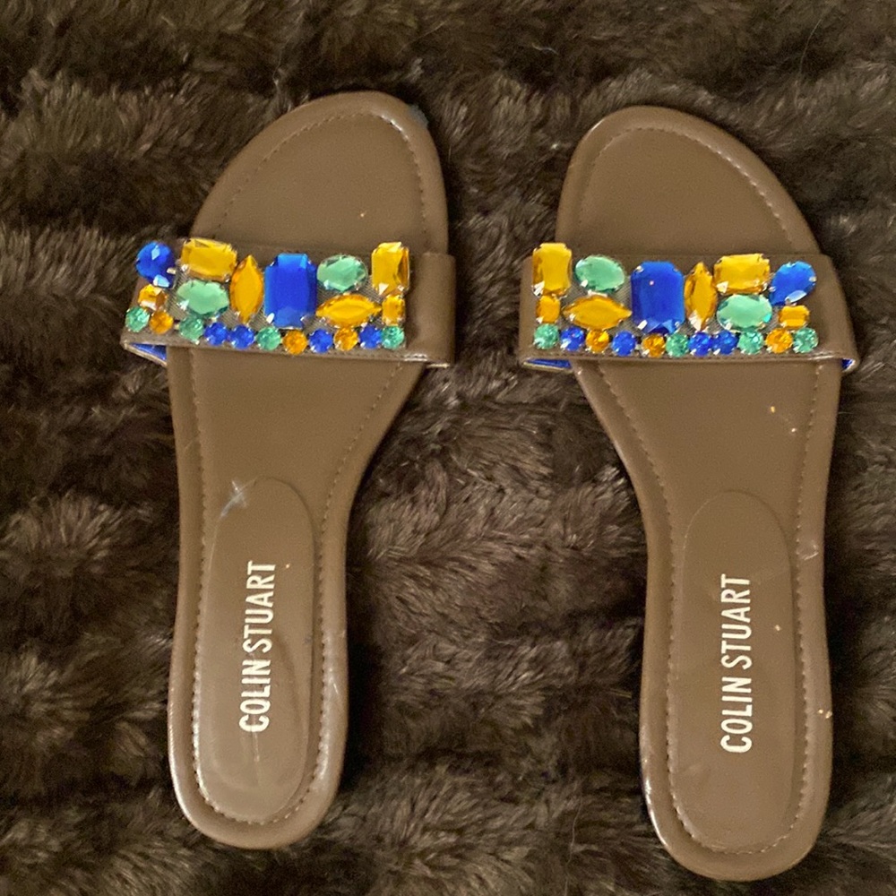 Brown Colin Stuart slides Never Worn